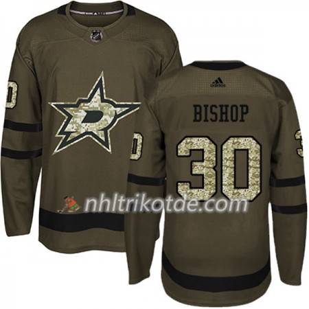 Dallas Stars Trikot Ben Bishop 30 Adidas 2017-2018 Camo Grün Authentic - Herren